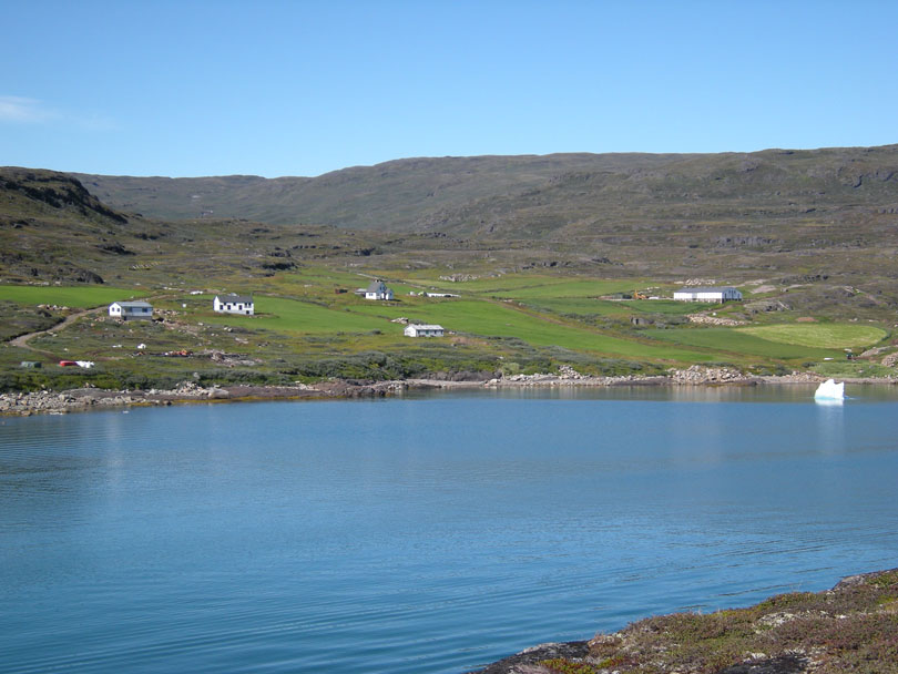 Ipiutaq guest farm, general overview from the fjord