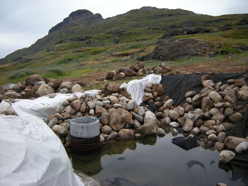 Ipiutaq guest farm, water reservoir under construction